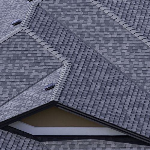 A shingle roof