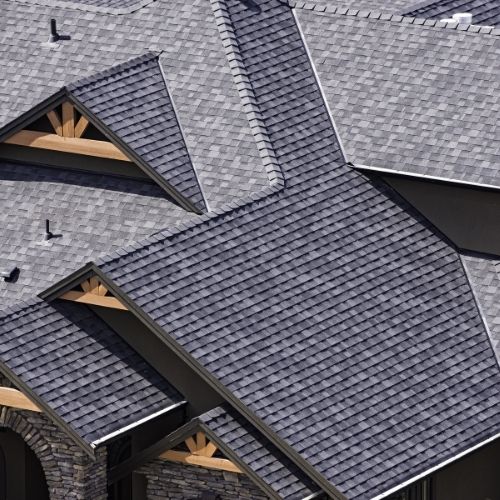 A large residential roof