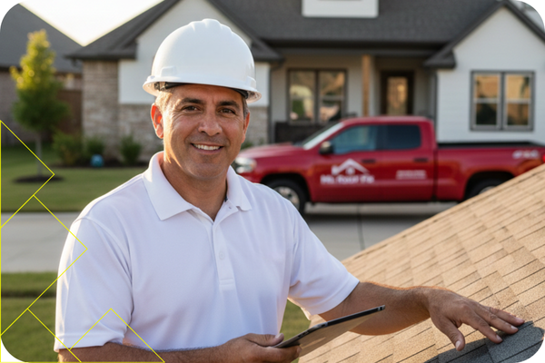 Collin County 4 a contractor working on a roof